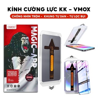 Kính Cường Lực Iphone VMOX Tự Dán Chống Nhìn Trộm FULL MÀN Cho iphone X/XS/XR/11/12/13/14/15/16/17/Pro/Max/Mini/Air