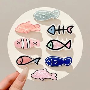 【Phụ Kiện Tóc】Set 6 Kẹp Tóc Sắc Cá Nhỏ Dễ Thương Đẹp Mới Thời Trang Hàn Quốc