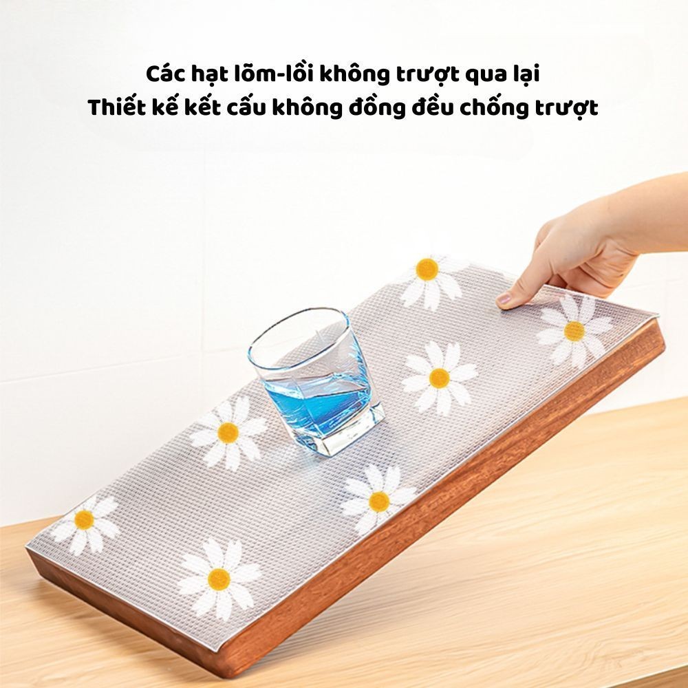 Tấm lót tủ giày, tủ bếp chất liệu EVA dày dặn chống bám bẩn, Tấm lót ngăn kéo chống thấm nước