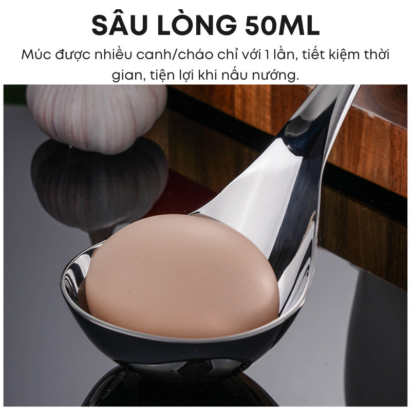 Muôi Múc Canh & Muôi Thủng Inox 304/316 Cao Cấp – Dày Dặn, Sáng Bóng, Lòng Sâu 50ml – Cho Bếp Gia Đình/Nhà Hàng | 121