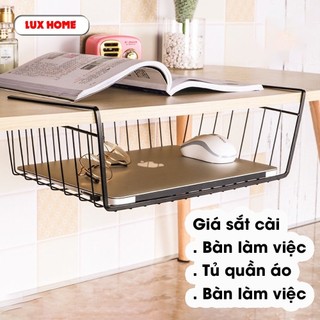 Khay Lưới Sắt Để Đồ Dưới Bàn Học, Kệ Khung Gài Tủ Bếp Siêu Gọn Gàng - Ngăn Kéo Size 33x23cm MAISON