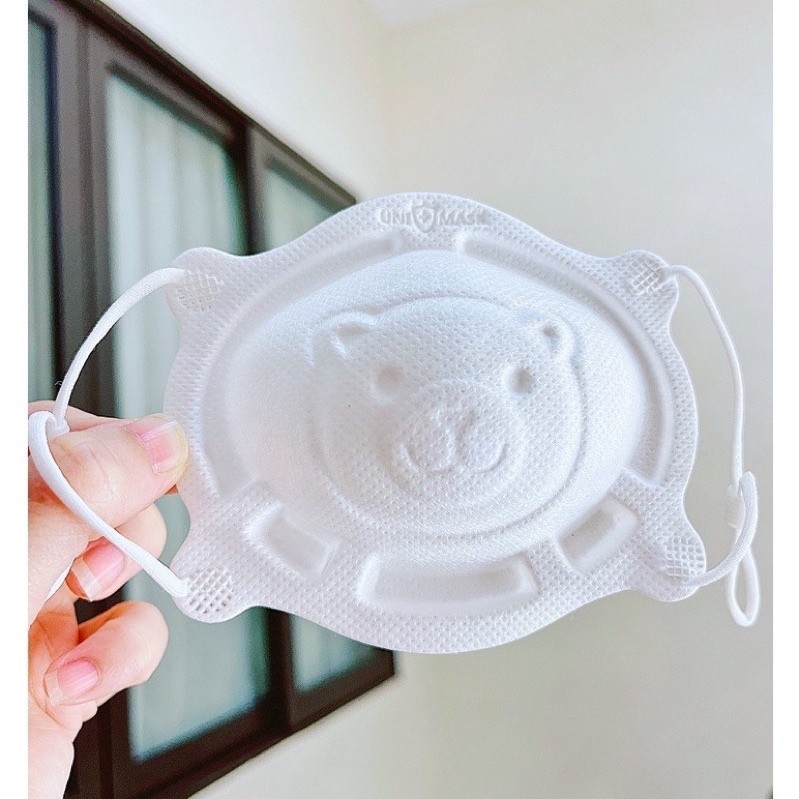 [Túi 3 Cái] Khẩu trang gấu Uni Mask cho bé sơ sinh 0 đến 3 tuổi công nghệ Nhật Bản hàng chính hãng