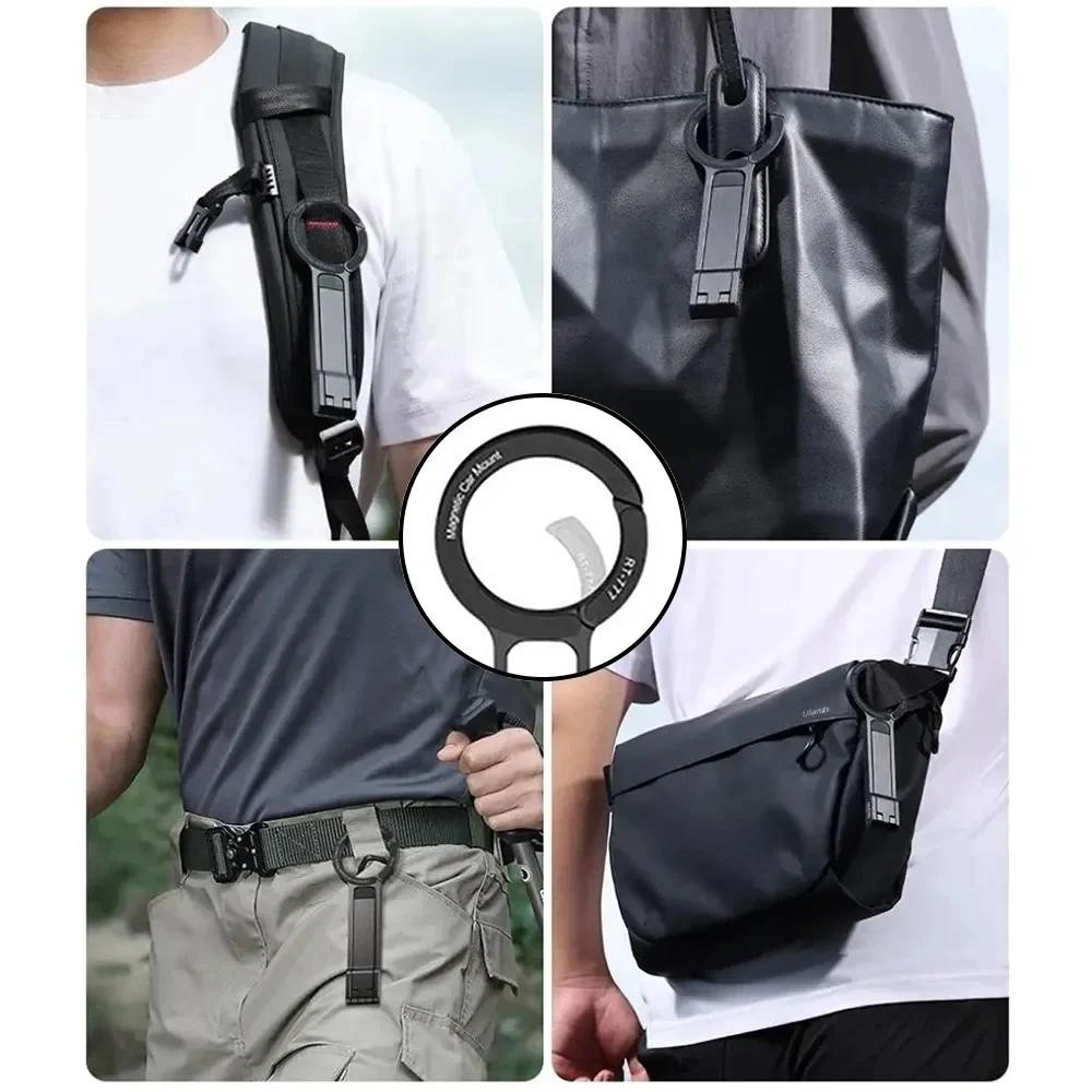 Chân máy điện thoại Carabiner di động cho iPhone 12-17 Pro Max Tay cầm ba chân du lịch có thể điều chỉnh Gắn từ tính cho Vlog ngoài trời