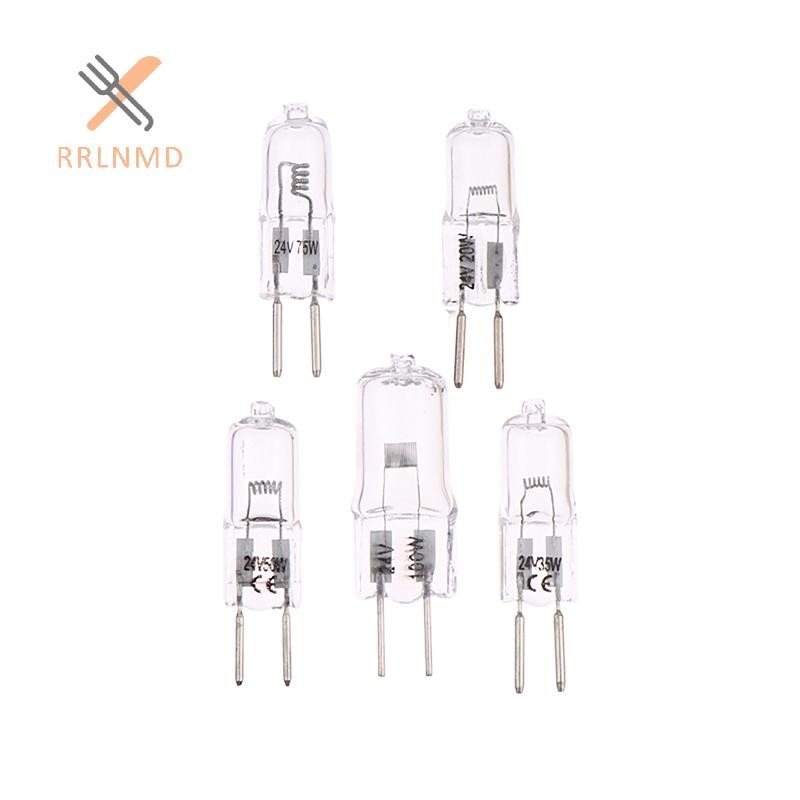 RRLNMD Bóng Đèn G5.3 24V 20W 35W 50W 70W 100W Bóng Đèn Thủy Tinh Bóng Đèn Halogen Hạt