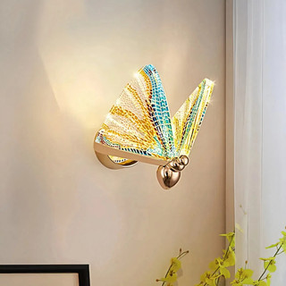 Bướm Đèn Tường Bắc Âu Acrylic Trang Trí Đèn Tường Phòng Khách Phòng Ngủ Đầu Giường Đèn Hành Lang Cầu Thang Đèn