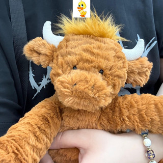 PLUS✨Chất lượng cao✨Jely Wavy Xoăn Bò Sang Trọng Đồ Chơi Dễ Thương Bê Sang Trọng Búp Bê Trẻ Em Ngày Lễ Thứ Quà Tặng Cặp Đôi Tốt Nghiệp Quà Tặng Halloween Sang Trọng Quà Tặng