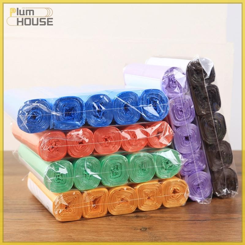 PlumHOUSE 5 Cuộn 1 Gói 100 Chiếc Hộ Gia Đình Dùng Một Lần Túi Đựng Rác Nhà Bếp Bảo Quản Túi Rác Vệ Sinh Túi Rác Túi Nhựa VN