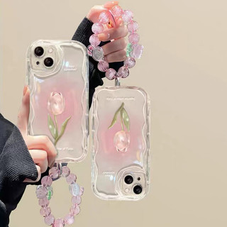Ốp Lưng Dây Hoa Gấu Tulip Thời Trang Cho Realme Note 60 60X 50 C75X C61 C75 C63 C65S C67 C55 C53 C51 C35 C21Y C25Y 10 9 Pro 8 5G 9i 4G Cô Gái TPU Vỏ Điện Thoại