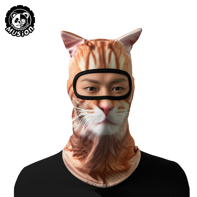 Musion Balaclava Xe Máy Mặt nạ toàn mặt 3D Động vật Mặt nạ có tai Xe máy Mũ Balaclava