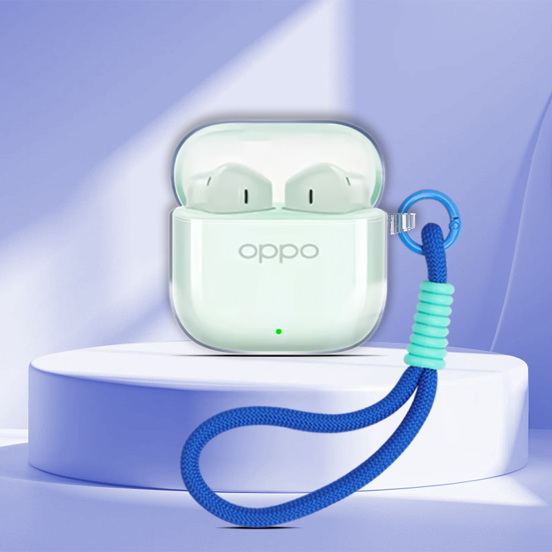 Dành Cho Oppo Enco nụ 3 Vỏ Tai Nghe Trong Suốt TPU Bảo Vệ Tai Nghe Vỏ Chống Sốc Bảo Vệ Tai Nghe Tay Mềm Có Nhẫn