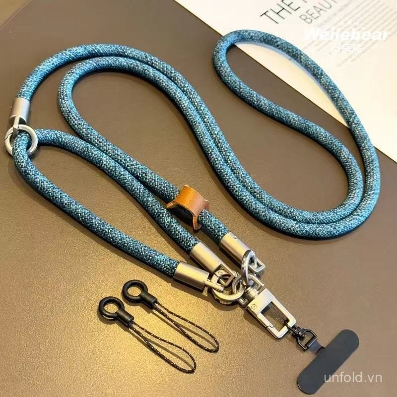 [Mặt dây chuyền ốp điện thoại] Dây đeo chéo cao cấp mới, dây đeo điện thoại đa năng cho máy ảnh DJI, dây đeo dài chống thất lạc cho nam và nữ 0MGD