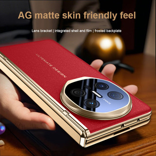 Dành cho Huawei Mate X6 X5 X3 180° Infinity Có Thể Gập Lại Kính Mặt Trước Mạ Chân Không Chống Vân Tay Thoải Mái Nắp Điện Thoại