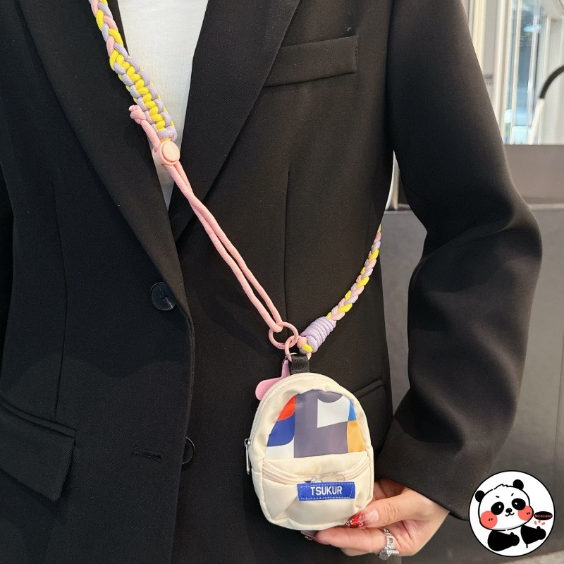 Dây buộc điện thoại đa năng có ví đựng tiền xu Dây đeo móc khóa bện cổ tay có thẻ Tether Chống mất Điện thoại di động Móc khóa Vòng đeo tay