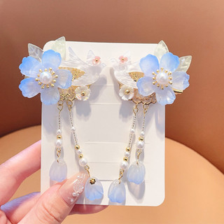 Kẹp Tóc Hoa Trung Quốc Ngọc Trai Trang Trí Ánh Sáng Sang Trọng Tinh Tế Barrettes Phụ Kiện Sinh Nhật Sân Khấu Đảng Kiểu Tóc Làm