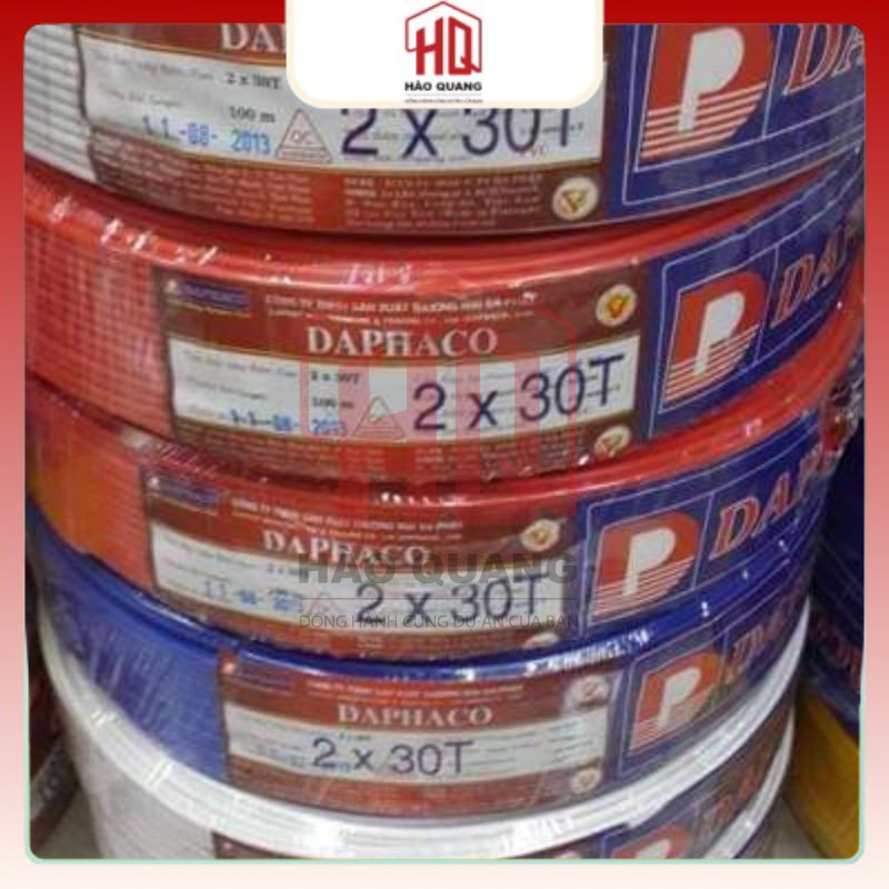 [Mét] Cáp điện Daphaco 2x30 (30T) lõi đồng – Dây điện dân dụng cao cấp – Bán lẻ theo mét