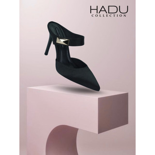 Guốc Sục 10P JOYCELYN Cao Gót Mũi Nhọn HADU GGD175 Da PU Vân Cao Cấp Đế TPR Chống Trượt BH 12T