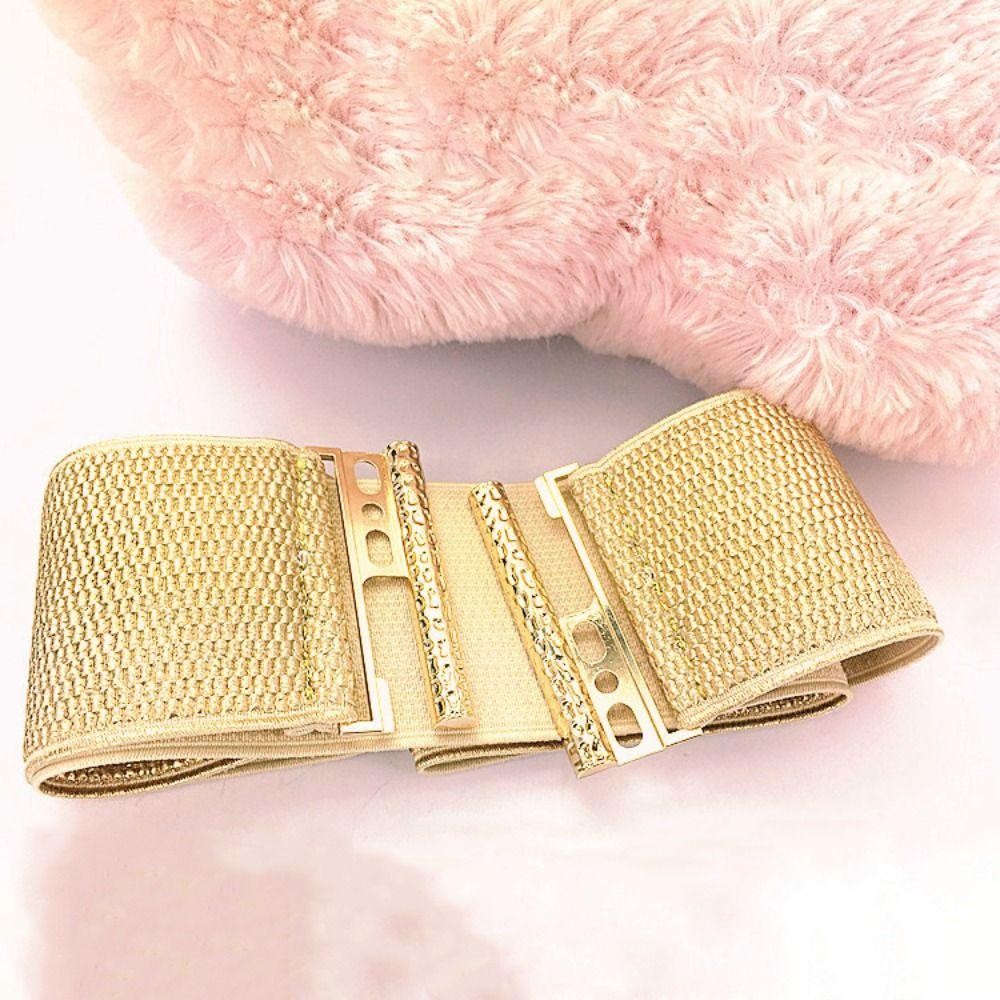 Thắt lưng Corset rộng MERIGGIARE, Dây thắt lưng co giãn thương hiệu hợp thời trang thiết kế sang trọng, Khóa đối xứng đa năng co giãn cho phụ nữ