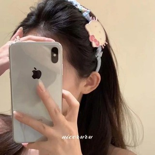 Băng Đô Kitty Dễ Thương Nữ Đầu Lâu Cao Cấp Đầu Lâu Với Răng Sóng Rửa Mặt Kem Chống Nắng Phụ Kiện Tóc