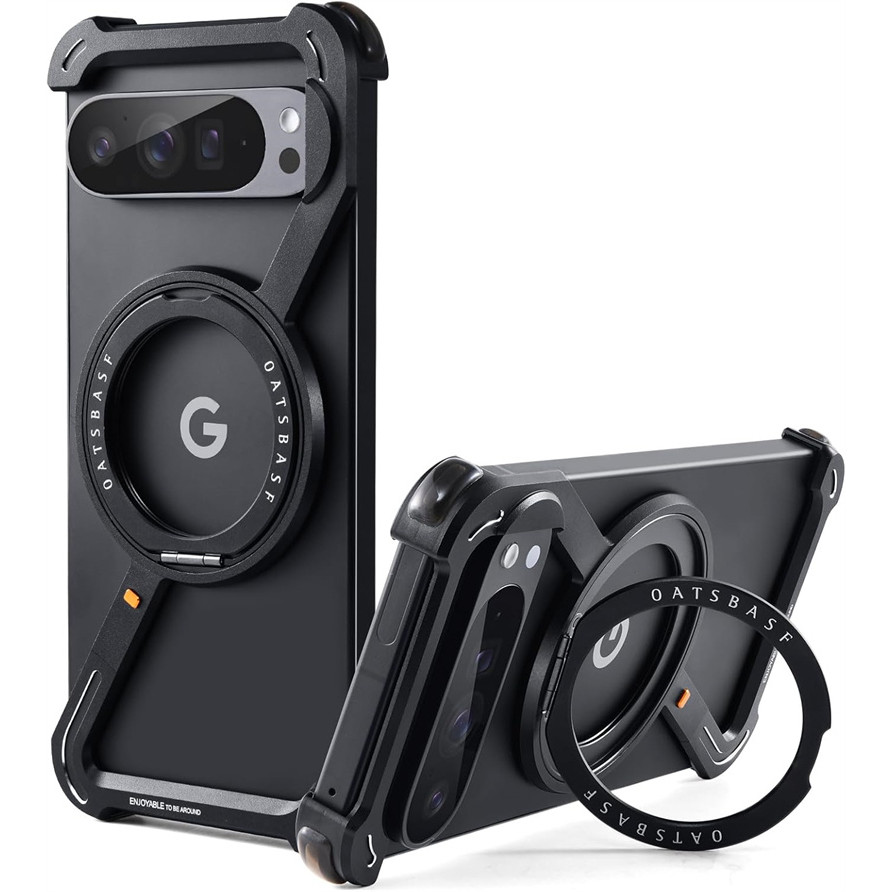 Dành Cho Google Pixel 10 9 Pro XL 9 Pro Z Hình Khung Kim Loại Giá Đỡ Từ Tính Vỏ Điện Thoại Hợp Kim Nhôm Không Khung Chống Sốc