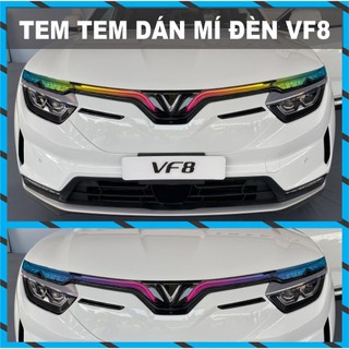 Decal dán đèn xe VINFAST VF8 nhiều màu sắc lựa chọn, chống nước chống bai màu ( 1 cặp )