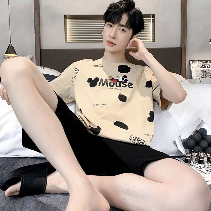 VG Bộ Đồ Ngủ Mùa Hè Nam Thanh Niên Thể Thao Tay Ngắn Rời Bộ Đồ Ngủ Giải Trí XL