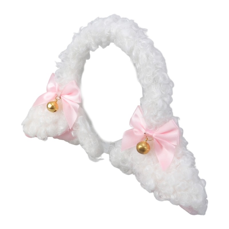 Cartoon Animal Headbands Furry Girls Lamb Hair Hoop Plush Ears Makeup Hairband