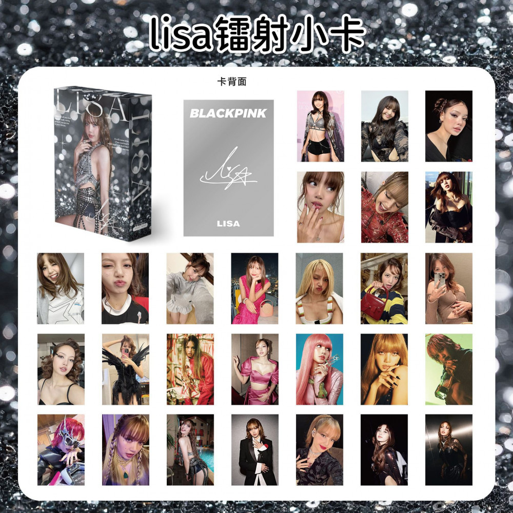 LINXX 55 Chiếc Blackpink Lisa Solo Selfie Lomo Photocards HD Hình Ảnh 3 Inch Kpop Thẻ Laser Bộ Sưu Tập Quạt Merch Album Thần Tượng Sách Nhớ Sưu Tập
