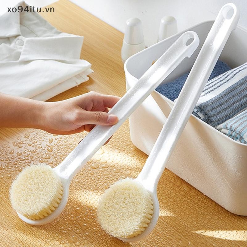 XOITU 2024New Bàn chải tắm Tay cầm dài Tẩy tế bào chết Máy mát xa da Tẩy tế bào chết Bàn chải phòng tắm Mặt sau Bồn tắm toàn thân Bàn chải làm sạch vòi hoa sen VN