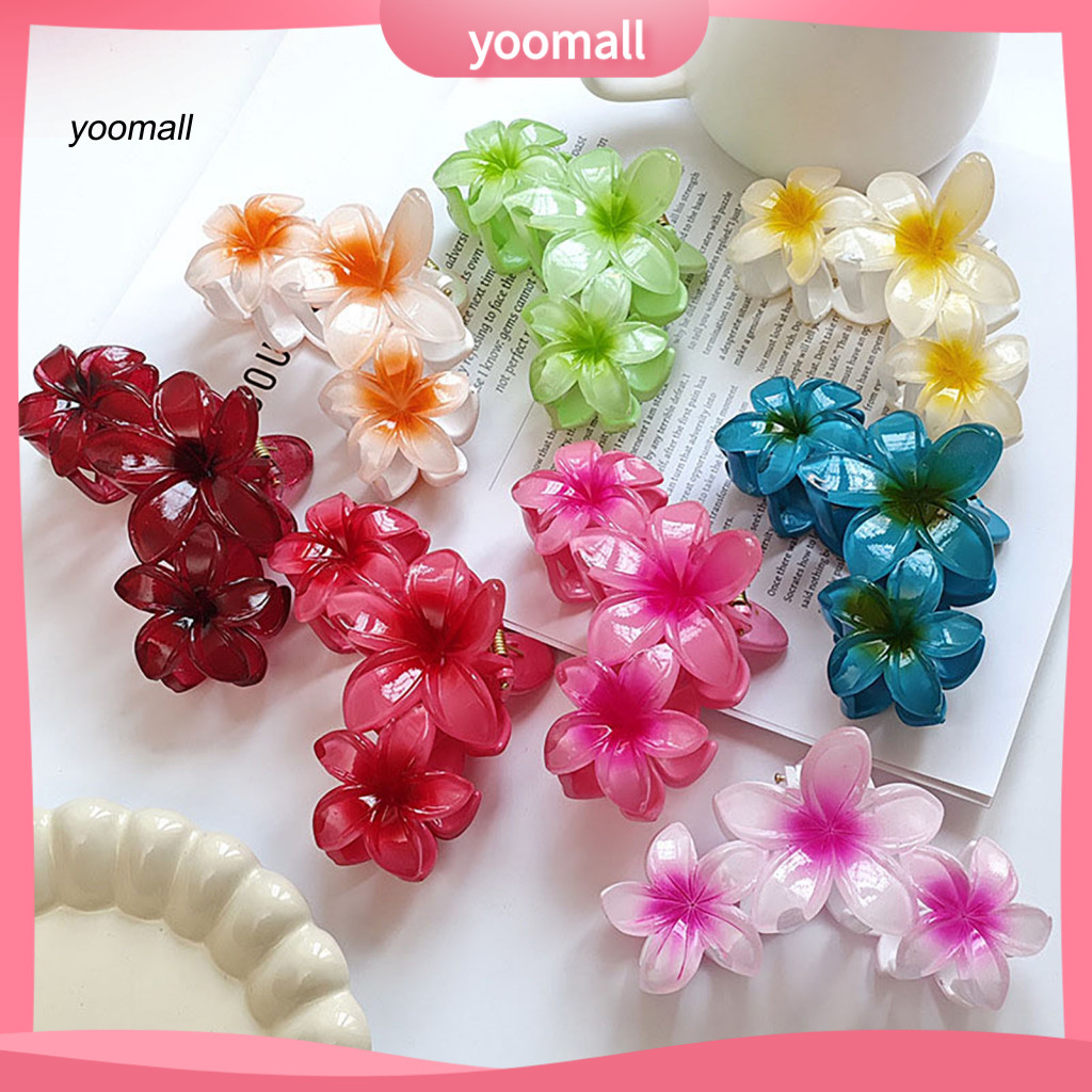 YO / Vuốt Tóc Dễ Thương Gradient Vuốt Tóc Hoa Phong Cách Vuốt Tóc Kẹp Nhẹ Gradient Màu Barrette Cho Nữ Đầu Lưng Phụ Kiện Tóc Đông Nam Á Yêu Thích