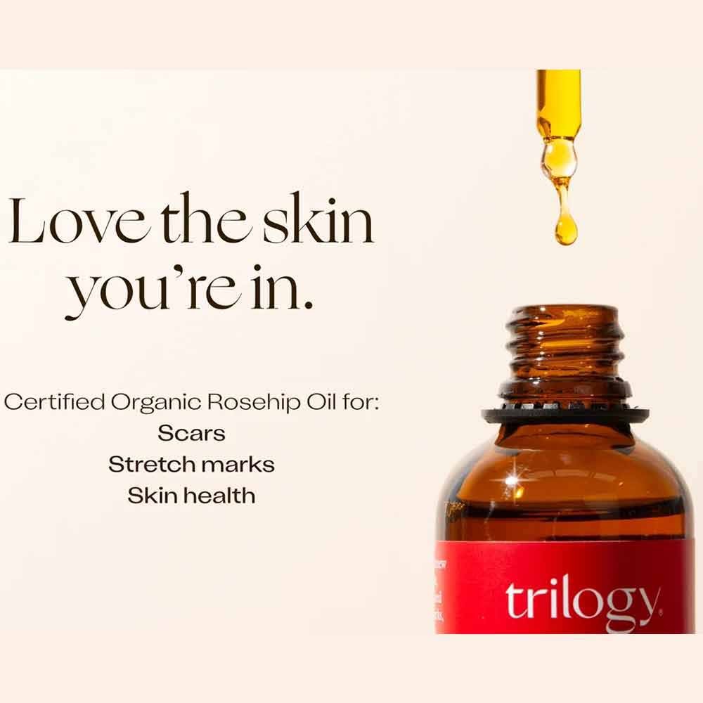 Trilogy Organic Rosehip Oil (45ml) removes wrinkles and moisturizes
