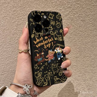 Ốp lưng thời trang hình chó con hoạt hình đơn giản cá tính tương thích với iPhone 16 Pro Max 14 Plus 13 12 Pro Max 11 XR 16 Pro 15 Plus 14 Pro 13 Pro Max 12 8 Plus, chống sốc