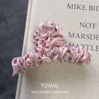 Yoing / Nhẹ Nhàng Vải Mercerized Xếp Ly Kẹp Nữ 2025 Phong Cách Mới Đầu Lưng Cá Mập Kẹp Tóc Phụ Kiện