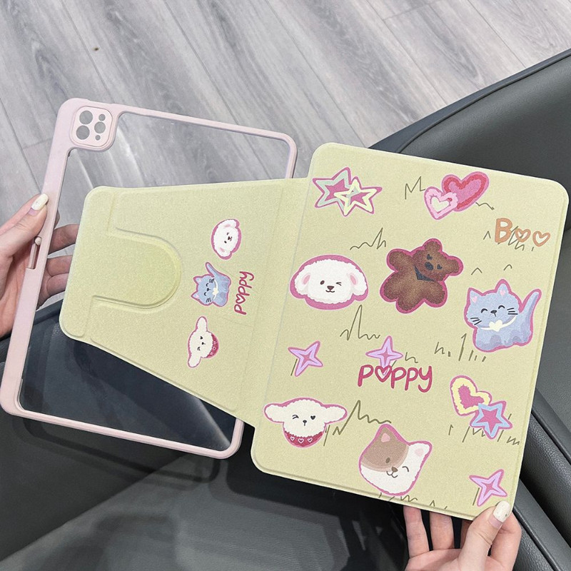 Ốp bảo vệ cho Samsung Galaxy S9 FE + Tab A7 lite S7plus / S8plus S10ULTRA Tab S6 lite 10.4 inch Tab A9 Plus S9plus / s10plus Vỏ Acrylic xoay 12.4 inch có khe cắm bút