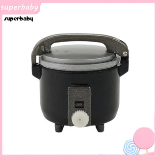(Superbaby) Nồi Cơm Điện Mini Chi Tiết Tinh Tế DIY Phụ Kiện Nhựa Mô Phỏng Nồi Cơm Điện Trẻ Em Quà Tặng Cho Cảnh Nhà Bếp