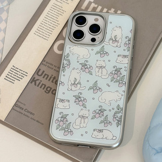 [Sheren] Ốp Điện Thoại Strawberry Kitty Thích Hợp Cho i16 15 14 13 12 11 pro max Vỏ Bảo Vệ Chống Sốc
