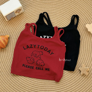 Mùa Hè Cotton Nguyên Chất Trẻ Em Camisole Hoạt Hình Dễ Thương In Hình Bé Gái Áo Thun Không Tay Ngắn Giữa Nhỏ Trẻ Em Top