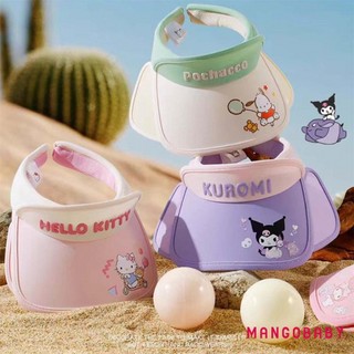 MG- [Được ủy quyền] Mũ che nắng mùa hè dành cho trẻ em Sanrio Kuromi Mũ che nắng mùa hè vành rộng rỗng Mũ che nắng cho bé gái bé trai