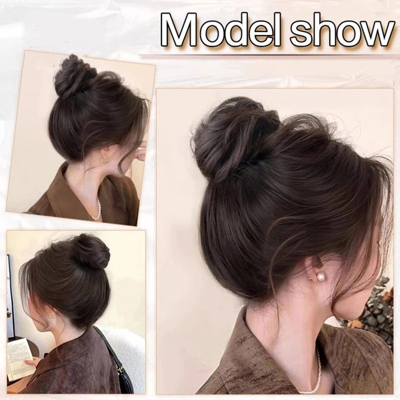 Có Thể Điều Chỉnh Tổ Chim Bun Tóc Kẹp Cho Nữ Lông Tơ Bun Giả Quấn Tóc Voluminous