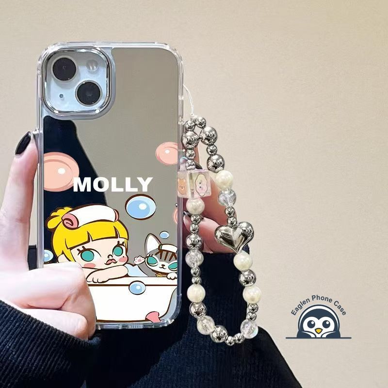 Ốp Điện Thoại Gương Molly Dễ Thương Cho Honor X9D X8D X7D X6D X6C X5C Plus 600 Lite 500 400 Smart Pro Win RT Power2 X80i X70 Magic 8 Pro Vỏ Không Khí Hoạt Hình Ngộ nghĩnh Vỏ Mềm Có Dây Đeo