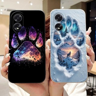 Ốp Lưng Cho Oppo A38 CPH2579 Ốp lưng Oppo A18 CPH2591 Ốp Lưng Thỏ Đáng Yêu Wofl Da Báo Hoạt Hình Ốp Lưng Silicon Lỏng