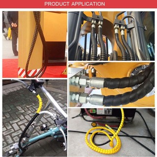 Bảo vệ tay áo cáp xoắn ốc Vỏ dây chống cháy Bọc bảo vệ ống thủy lực Chất liệu PP chống mài mòn Chiều dài 1M Đường kính 8 22mm nhựa dễ sử dụng phù hợp dùng trong gia đình xưởng sửa chữa và mang theo tiện lợi