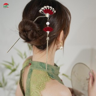 Trung Quốc Quạt Hình Tua Rua Tóc Dính Với Tua Dài Thiết Kế Vintage Tóc Cho Ngày Lễ Đảng Phụ Kiện Tóc
