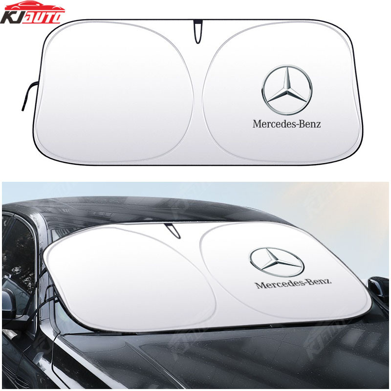 Mercedes Benz Tấm che nắng có thể gập lại Kính chắn gió Tấm che nắng ô tô Công cụ làm mát chặn tia cực tím cho GLE Class E Class C Class GLC Class A Class CLA Class V Class GLA Class Sprinte