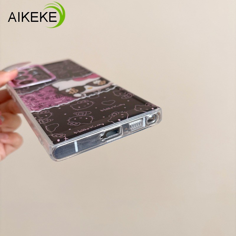Ốp Điện Thoại HelloKitty Mát Cho Tecno Camon 40 30 Premier 18 16S 15 Air Spark 30 30C 20 20C 10 Pro 6 Go 1 2024 POP 8 5G 4G Vỏ Đô La Hồng Hoạt Hình Dễ Thương Vỏ Mềm Trong Suốt