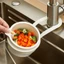 Giỏ lọc treo bồn rửa ZENZON, Vỏ dưới cùng có thể mở sáng tạo Bộ lọc rác nhà bếp, Thoát nước nhanh đa chức năng Dễ dàng làm sạch Kệ xốp xà phòng Phụ kiện nhà bếp