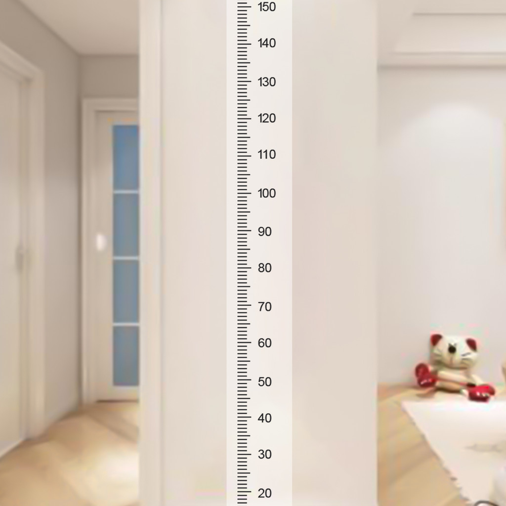[H & L] Nhãn dán đo chiều cao có thể ghi được 1 / 2 / 3 tờ 2M, Decal dán tường có thể tháo rời không chứa cặn, Biểu đồ tăng trưởng chống nước cho trẻ em và người lớn, Tùy chọn phong cách mờ / trong suốt