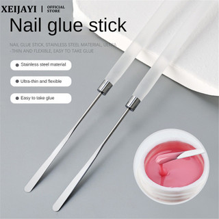 Que keo acrylic nghệ thuật móng tay, que màu, keo khoan viscose bằng thép không gỉ, que màu vẽ, keo trị liệu, dụng cụ trộn manicure cho tiệm làm móng