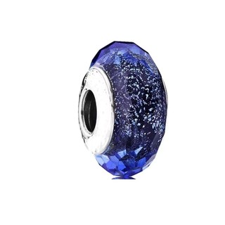 Có sẵn hạt thủy tinh S925 kiểu mới, hạt cầu nhiều mặt, hạt màu sắc, hạt thủy tinh tím, phụ kiện vòng tay