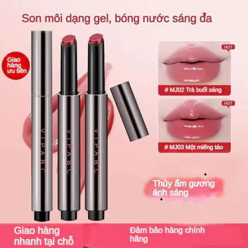 son môi dưỡng màu hồng kem Son thỏi bấm bóng nước dưỡng ẩm sâu-môi căng mọng chỉ với 1 lần chạm Gương Son Dưỡng Môi dưỡng ẩm