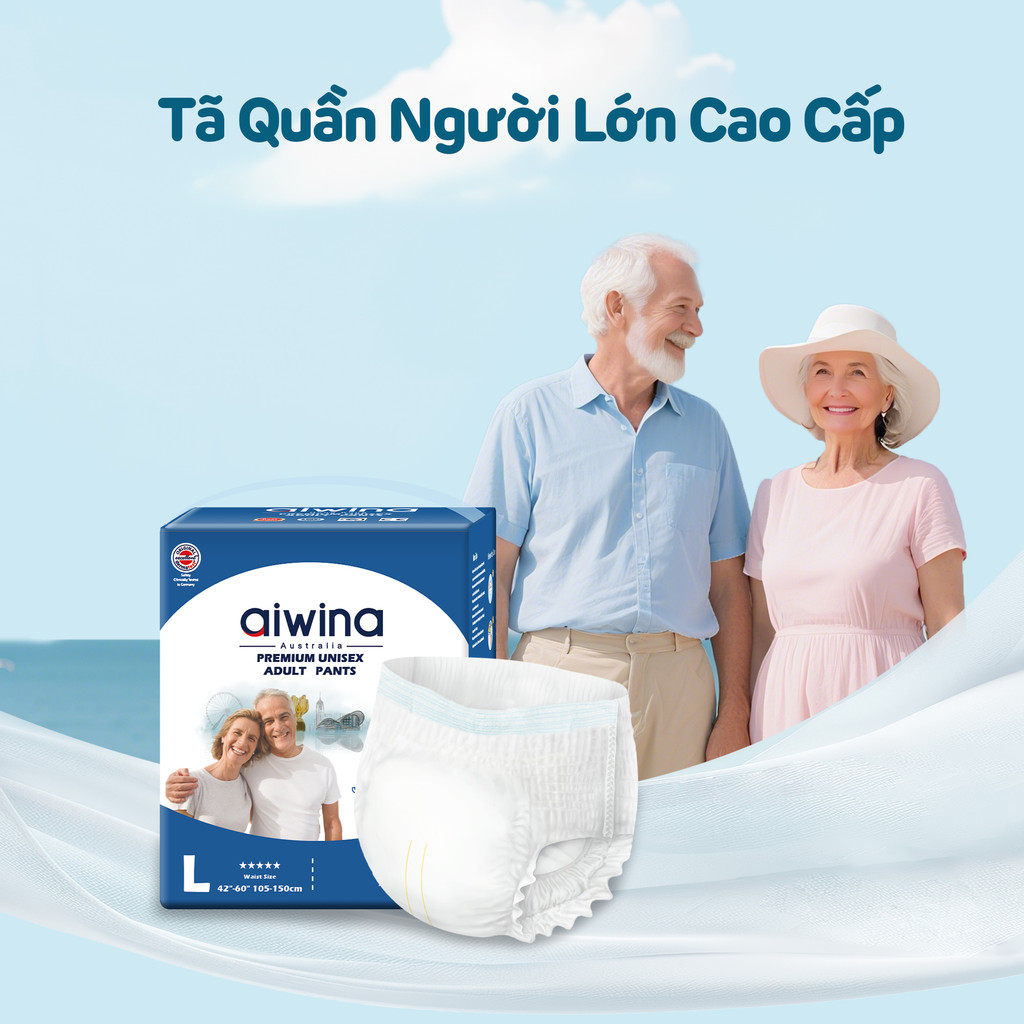 Combo 6 Tã quần người lớn Aiwina siêu thấm hút size M/L/XL túi 10 miếng